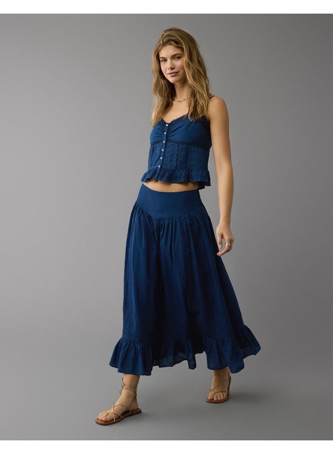 American Eagle AE High-Waisted Ruffle Maxi Skirt  - Image 5