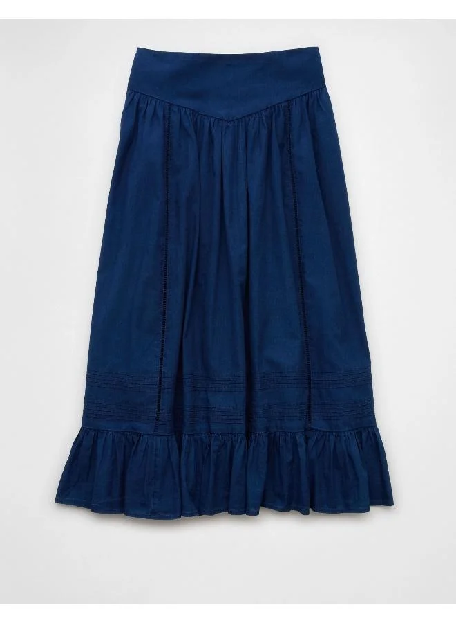 American Eagle AE High-Waisted Ruffle Maxi Skirt