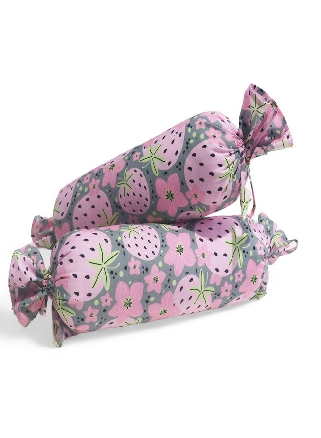 Kradyl Kroft Set of 2 Toddler Side Pillows | 100% Cotton Removable Covers | Leg and Playtime Pillows for Kids Above 12 Months (Very Berry) - Image 2