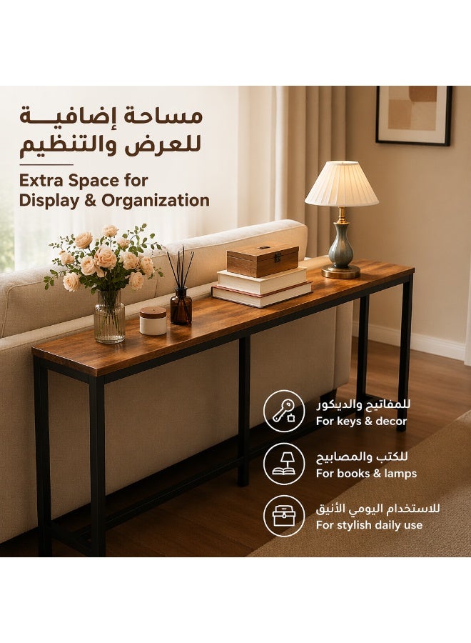 HXDream 180CM Extended Console Table,Simple Sofa Table,Vintage Table,Home Coffee Corner Display Entryway Table, Display Table For Couch Hallway Entrance Living Room - Image 2