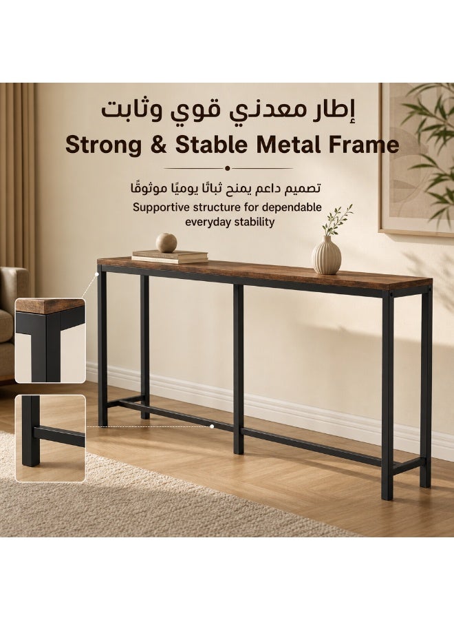 HXDream 180CM Extended Console Table,Simple Sofa Table,Vintage Table,Home Coffee Corner Display Entryway Table, Display Table For Couch Hallway Entrance Living Room - Image 4