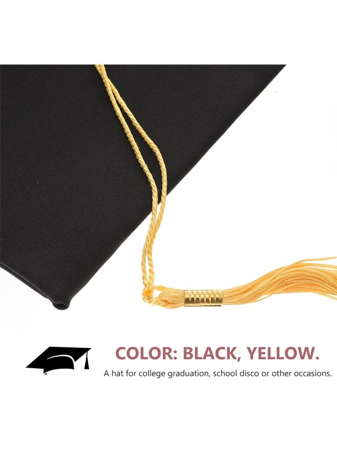 ZVEV 3PCS Graduation Cap, Adjustable Mortar Board Black Graduation Cap Adult Graduation Cap Graduation Caps for Fancy Dress Accessory Photo Props  - Image 3