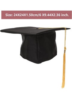 ZVEV 3PCS Graduation Cap, Adjustable Mortar Board Black Graduation Cap Adult Graduation Cap Graduation Caps for Fancy Dress Accessory Photo Props  - Image 5