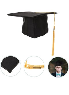 ZVEV 3PCS Graduation Cap, Adjustable Mortar Board Black Graduation Cap Adult Graduation Cap Graduation Caps for Fancy Dress Accessory Photo Props  - Image 2