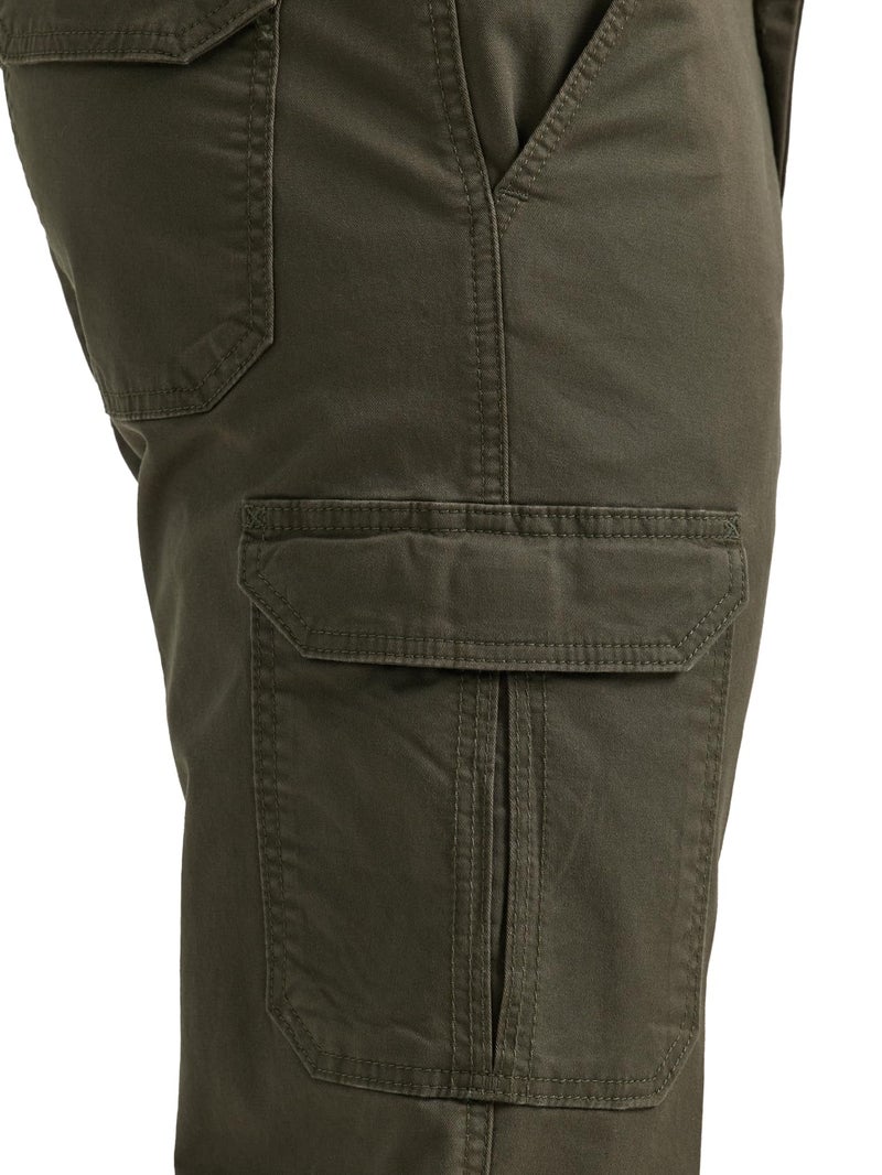 Lee Men's Extreme Motion Twill Cargo Pant Frontier Olive 33W x 32L - Image 4