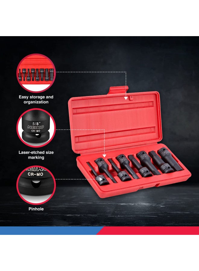 Neiko Neiko 01136B 1/2-Inch Drive Allen Hex Impact Socket Set, Metric, 6 mm - 19 mm, Cr-Mo, 8-Piece  - Image 3