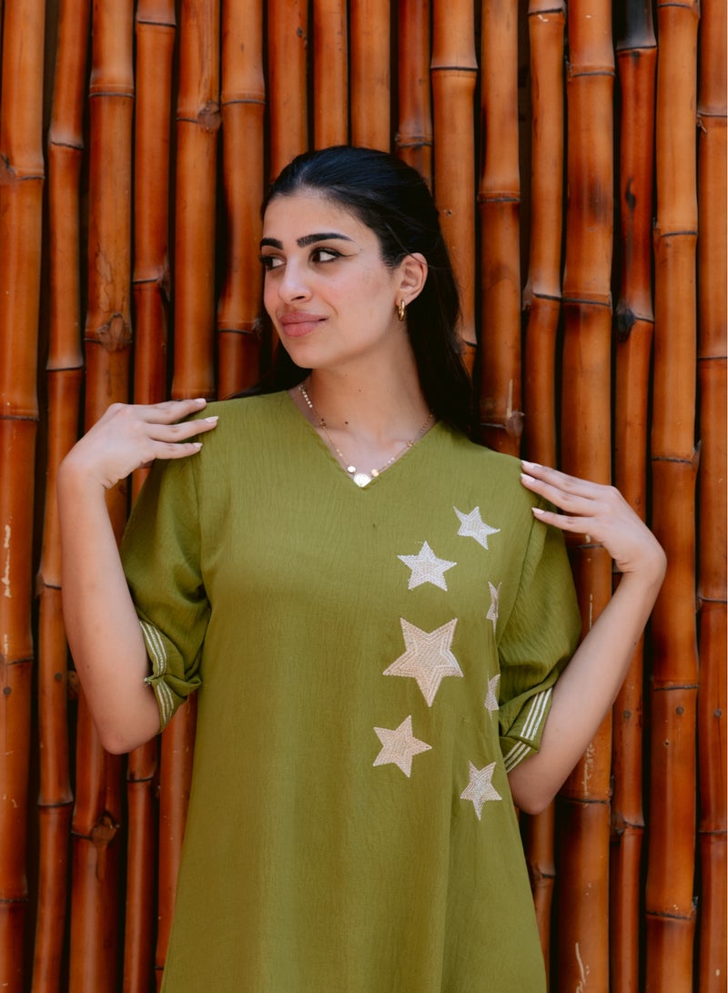 Soft galabiya with elegant design  - Image 1