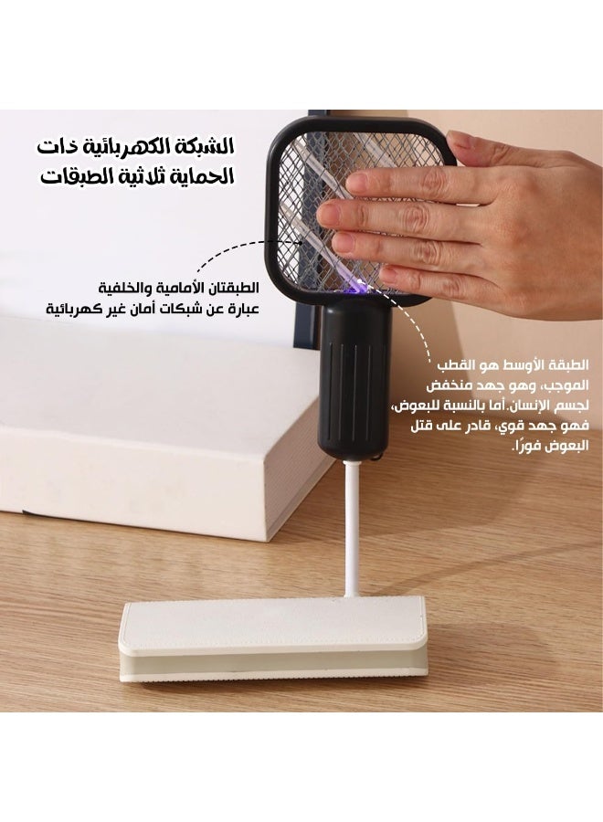 جيكو صاعق ناموس USB محمول GECKO MN-301، مضرب ناموس كهربائي صغير بضوء بنفسجي جاذب للحشرات، شبكة كهربائية عالية الكثافة لمكافحة الناموس والبعوض داخل المنزل والرحلات - Image 5