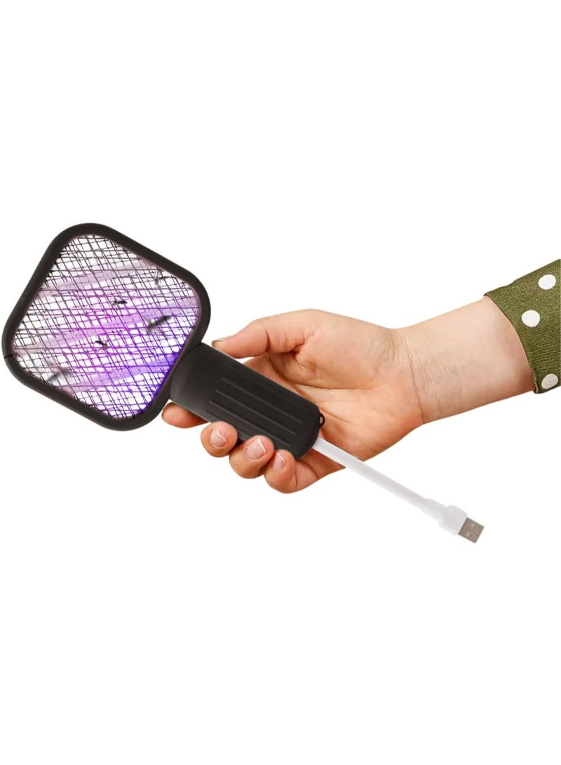 جيكو صاعق ناموس USB محمول GECKO MN-301، مضرب ناموس كهربائي صغير بضوء بنفسجي جاذب للحشرات، شبكة كهربائية عالية الكثافة لمكافحة الناموس والبعوض داخل المنزل والرحلات - Image 3