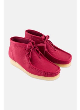 clarks Women Standard Wallabee Lace up Ankle Boots, Berry Pink  - Image 1