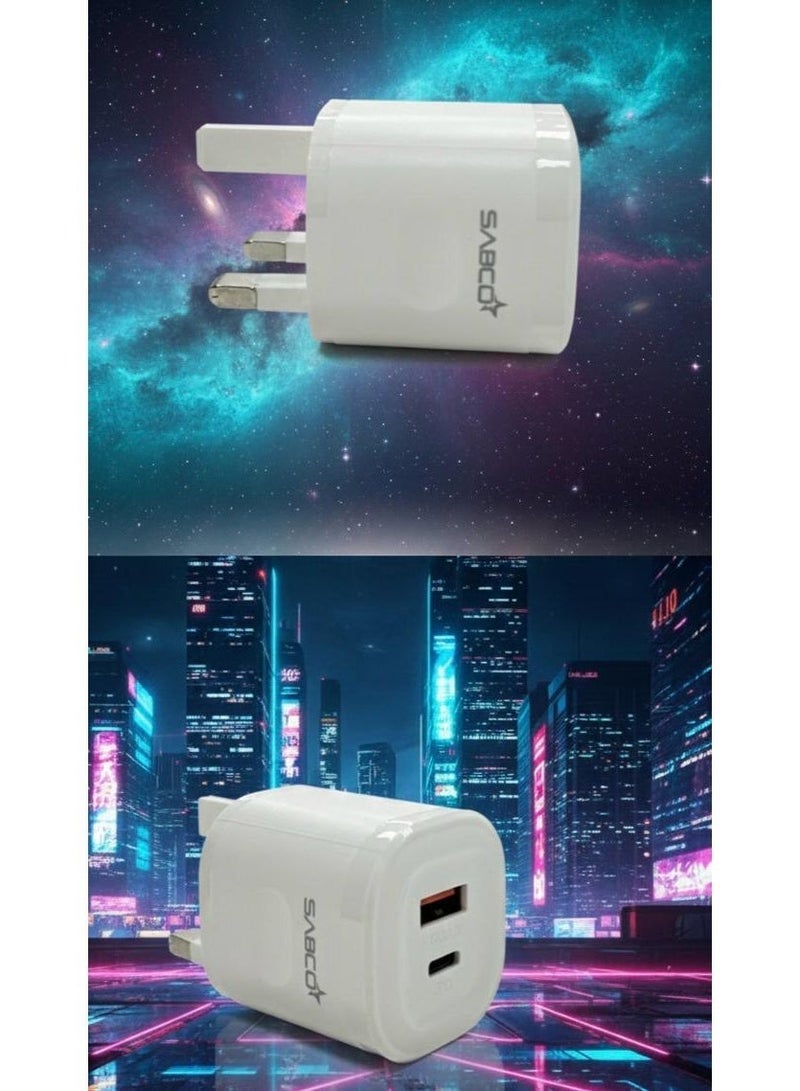 25W Dual Port Quick Charger | USB-C & USB-A Power Adapter - Image 5