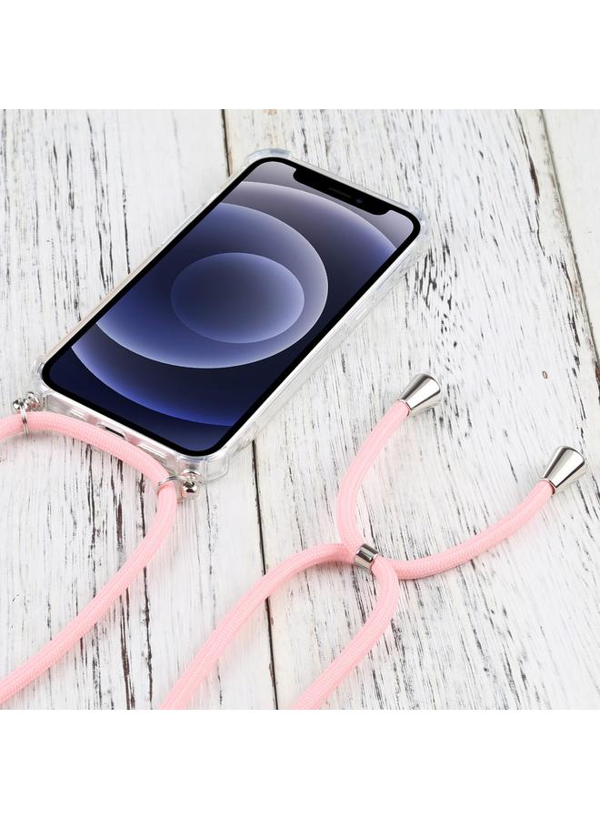 Zaboon Case For iPhone 13 mini Four-corner Shockproof Transparent TPU Protective Case with Lanyard - Image 3