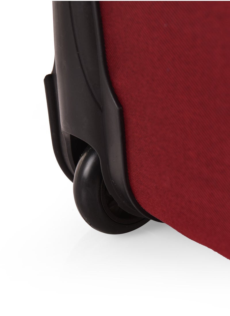 NEW TRAVEL - New Travel Duffle Bag Luggage Set, Fabric Trolley Travel Bag Set with Carry On Cabin Sizes, 2 Wheels and Telescopic Handle, 4 Pieces, Size 19/21/23/26 Inches, DF01/4P (Burgundy) - Image 1