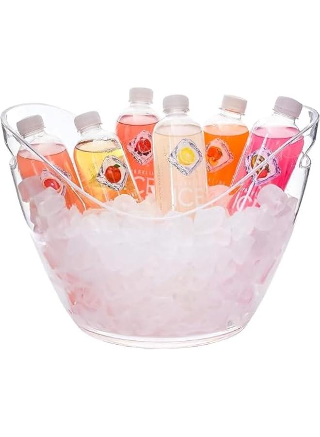 HOOKOR Ice Bucket ， Clear Acrylic 4 Liter Plastic Tub for Drinks and Parties, Food Grade, Perfect for Wine, Champagne or Beer Bottles (8L)  - Image 4