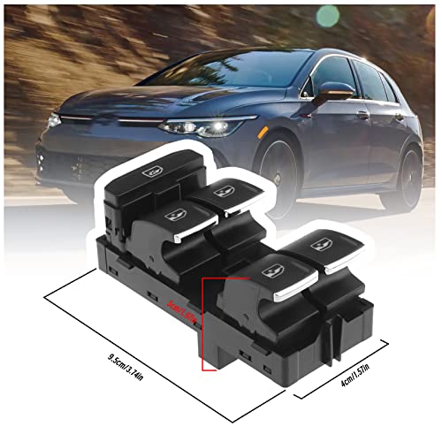 SING F LTD Power Window Lifter Switch Window Control Switch 5G0959857/5GG 959 857 A/ 5G0 959 857C Compatible with Arteon Variant Automotive Replacement Parts Black - Image 4