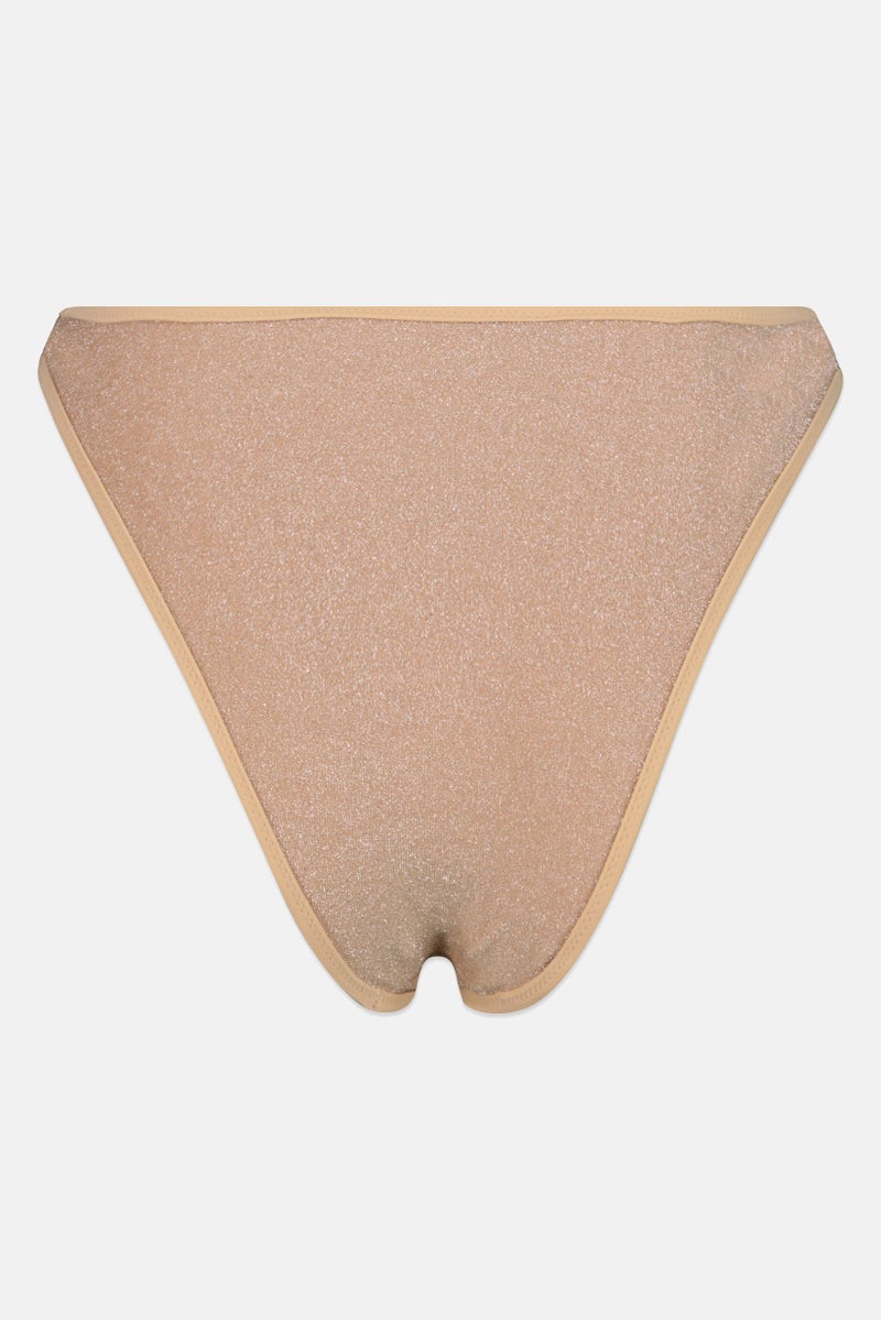 Aerie Women Textured Bikini Bottom, Peach - Image 2