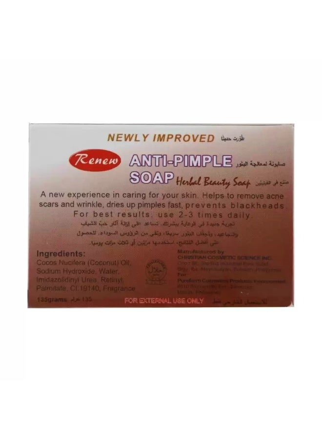 Renew Anti Pimple Soap Treatment For Blackspots, Acne And Wrinkles- 135gms - Image 2