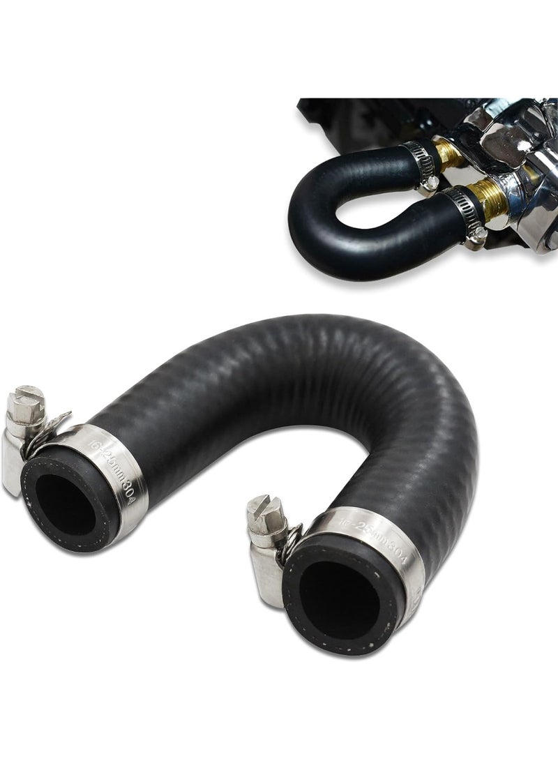 1 PC Car Heater Core Bypass Hose, Coolant Jumper Adapter Connection U-shaped Rubber Hose with Clamp, Connection Accessories, for Chevrolet GM Pontiac LSX LS1 LS2 LS3 LS6 LS7 LQ4 LQ9 (Black) - Image 1