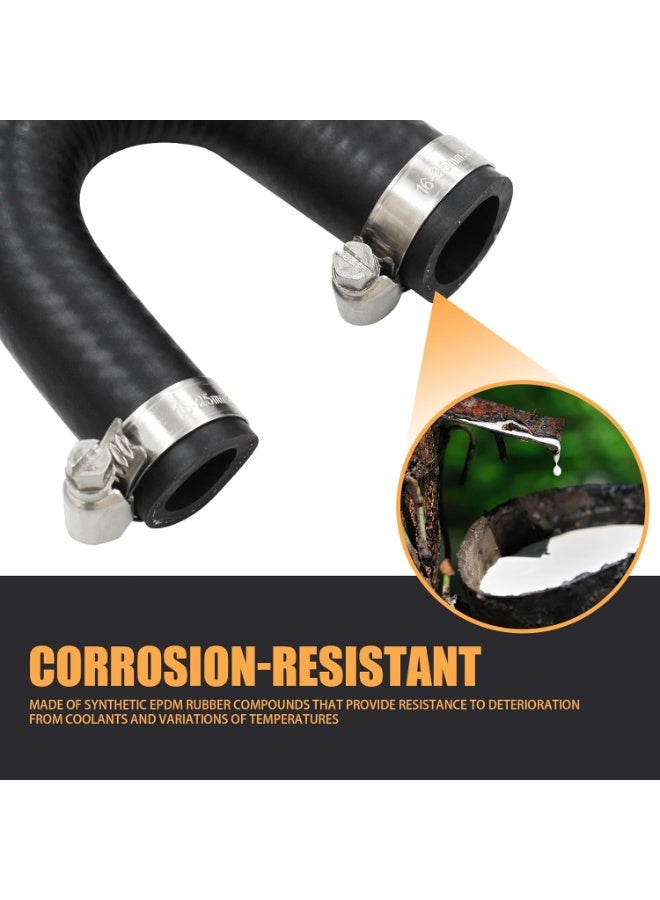 1 PC Car Heater Core Bypass Hose, Coolant Jumper Adapter Connection U-shaped Rubber Hose with Clamp, Connection Accessories, for Chevrolet GM Pontiac LSX LS1 LS2 LS3 LS6 LS7 LQ4 LQ9 (Black) - Image 5