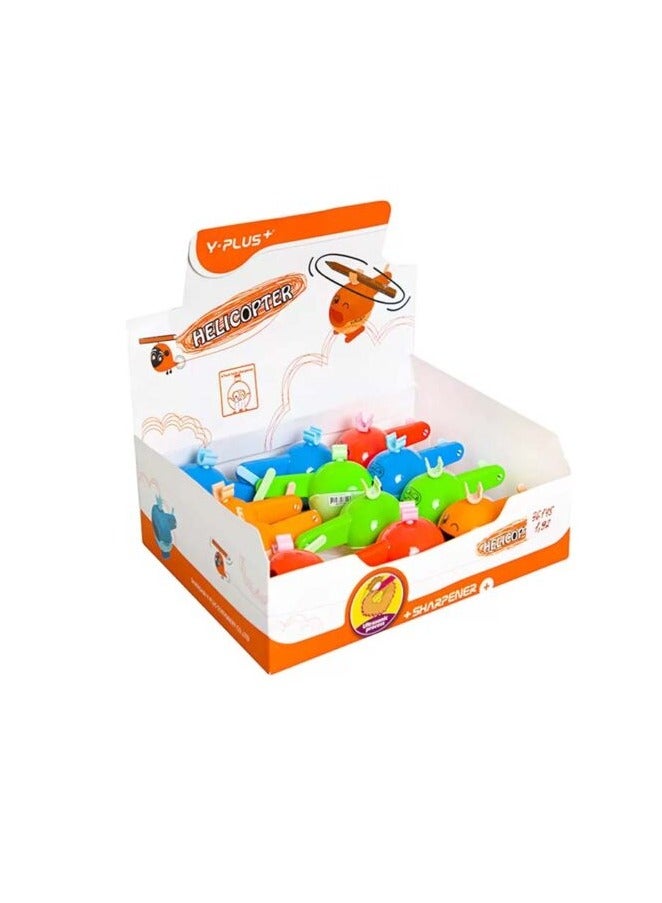 YPLUS Student Cartoon Shape Safety Sharpener - HELICOPTER - Image 1