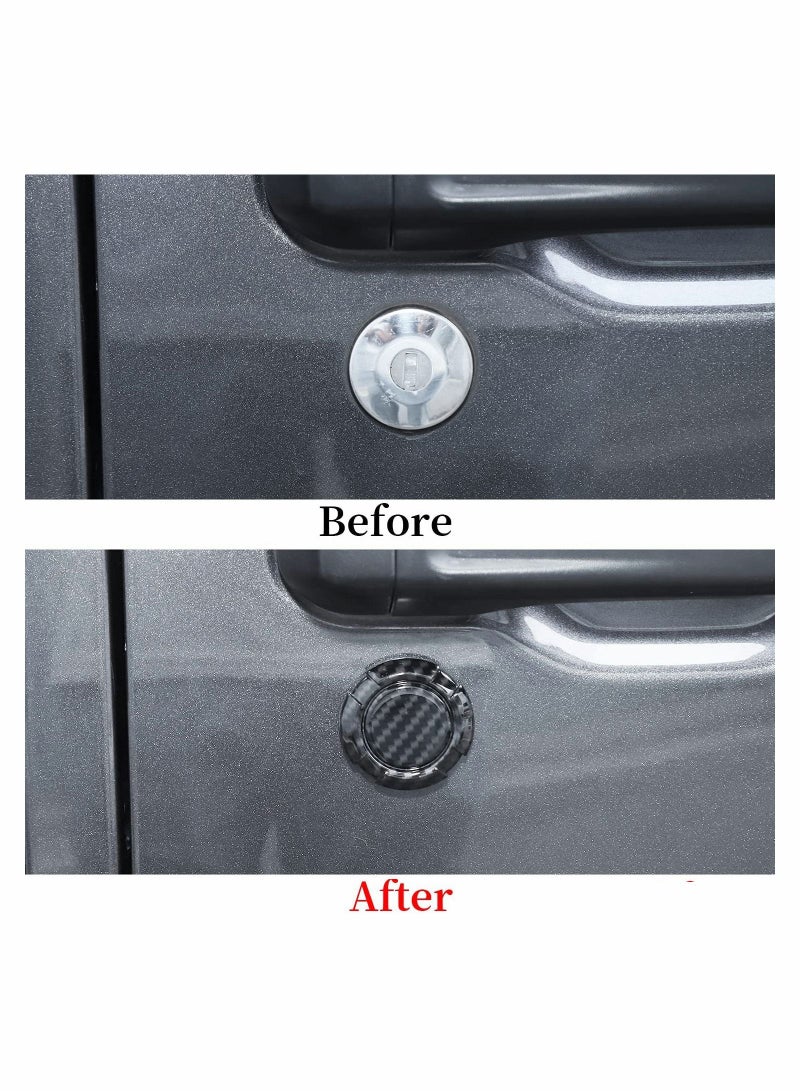 Y&D 3 Pack Exterior Trim Kit Door Lock Cover Accessories Carbon Fiber Finish for 2018-2022 JL JLU & 2020-2022 Gladiator JT  - Image 4