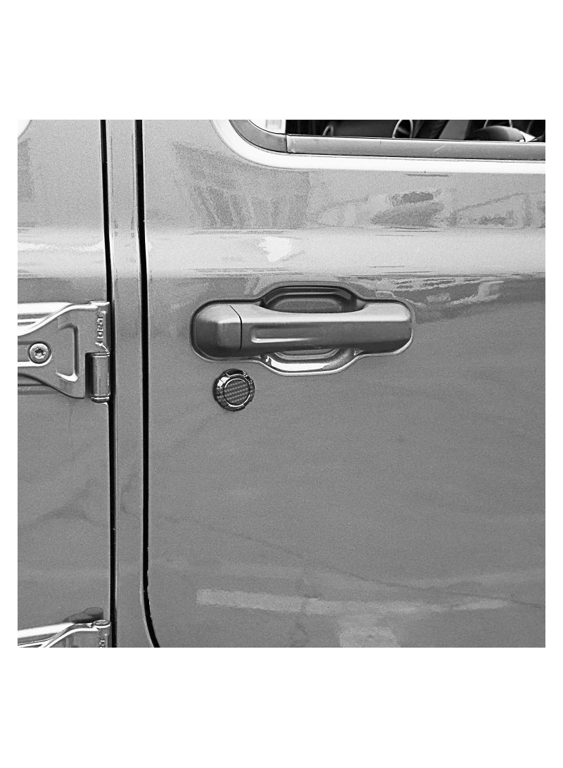 Y&D 3 Pack Exterior Trim Kit Door Lock Cover Accessories Carbon Fiber Finish for 2018-2022 JL JLU & 2020-2022 Gladiator JT  - Image 3