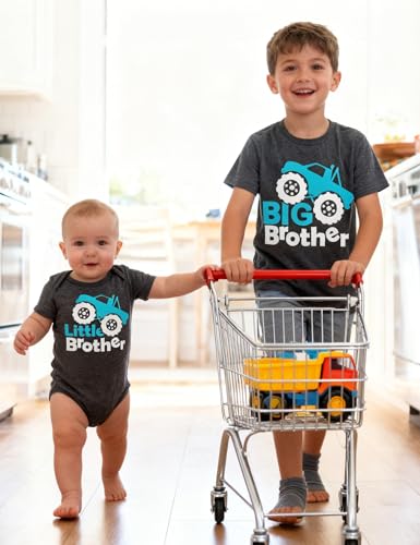 Funnycokid Big Brother Little Brother Matching Outfits Toddler Lil Bro Boy Shirts Set Baby Gifts Clothes - Image 3