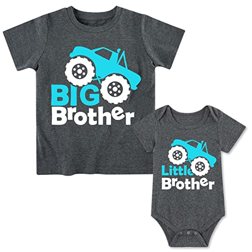 Funnycokid Big Brother Little Brother Matching Outfits Toddler Lil Bro Boy Shirts Set Baby Gifts Clothes - Image 1