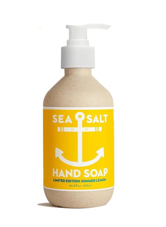 Sea Salt Summer Lemon Liquid Hand Soap | LIMITED EDITION | No Sulfates, Parabens, EDTA | 100% Vegan | 10 fl ounces