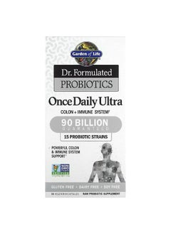 Garden of Life Garden of Life, Dr. Formulated Probiotics, Once Daily Ultra, 90 Billion, 30 Vegetarian Capsules  - Image 1