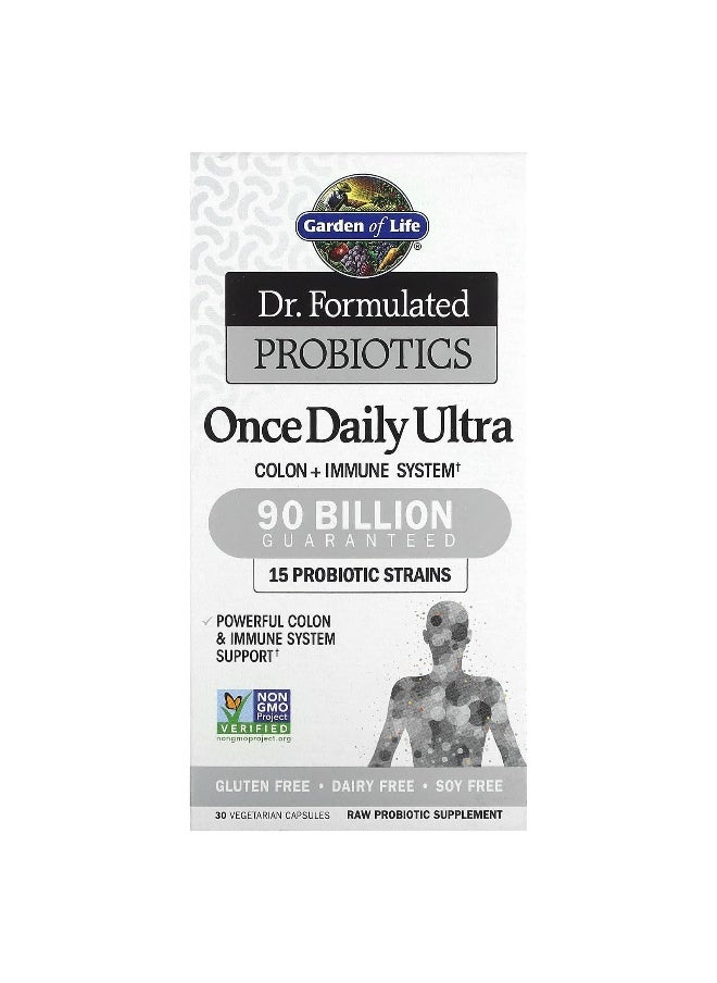 Garden of Life Garden of Life, Dr. Formulated Probiotics, Once Daily Ultra, 90 Billion, 30 Vegetarian Capsules  - Image 1