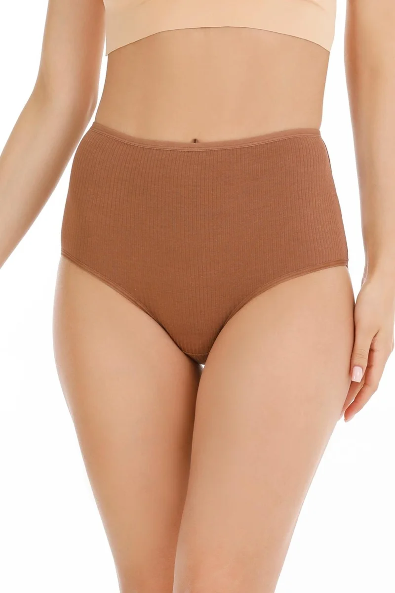 Sensu Women's Ribbed High Waist 7-Piece Panties Set - KTS3080