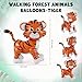 AUGHOA Standing Tiger Balloon 24inch Large Jungle Safari Animals Foil Balloons Walking Tiger Balloons for Kids Wild Zoo Party Baby Shower Birthday Decor Supplies - Image 4