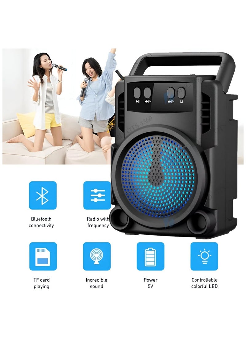 Portable Wireless Bluetooth Speaker GTS-1360 Support USB, Micro SD