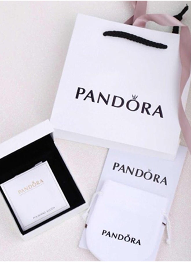 PANDORA - Pandora heart-shaped daisy chain clasp snake bone chain bracelet - Image 1