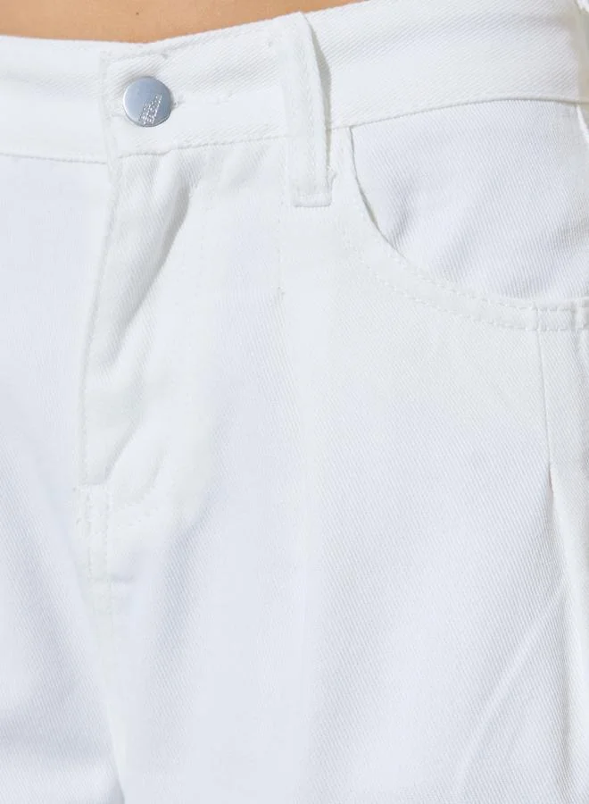 Styli White White Mid Rise Wide Leg Jeans for Women | Best Price UAE