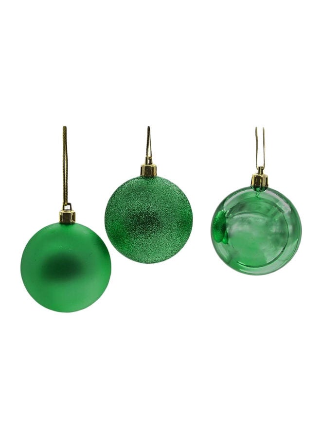 NIBEMINENT 24-Piece Party Decor Hanging Ornament Balls Dark Green 6centimeter - Image 2
