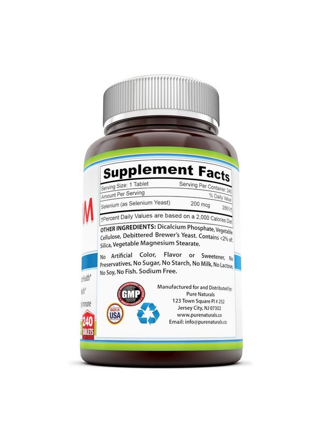 Pure Naturals Selenium Tablets 200 Mcg 240 Count  - Image 3