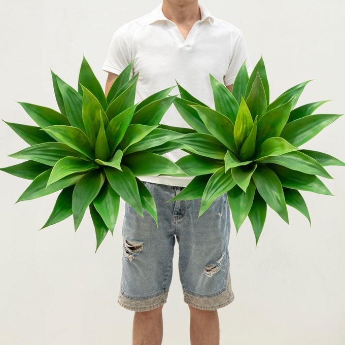 ARTIFICIAL AGAVE PLANTSLARGE UV RESISTANT FAKE AGAVE PLANTERS FOR INDOOR AND OUTDOOR DECORATING ARTIFICIAL PLANTS FOR OUTDOORS PLANTS2PACK 22