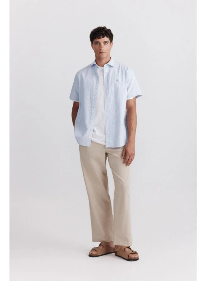 Springfield Striped oxford short sleeve shirt