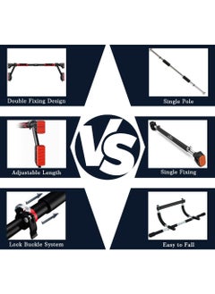 Rock Pow Pull Up Bar for Doorway Chin Up Bar Door Frame No Screw Upper Body Workout Bar with Locking Portable Adjustable Width Gym System Trainer Wall Mounted Door Exercise Equipment for Home Fitness  - Image 5