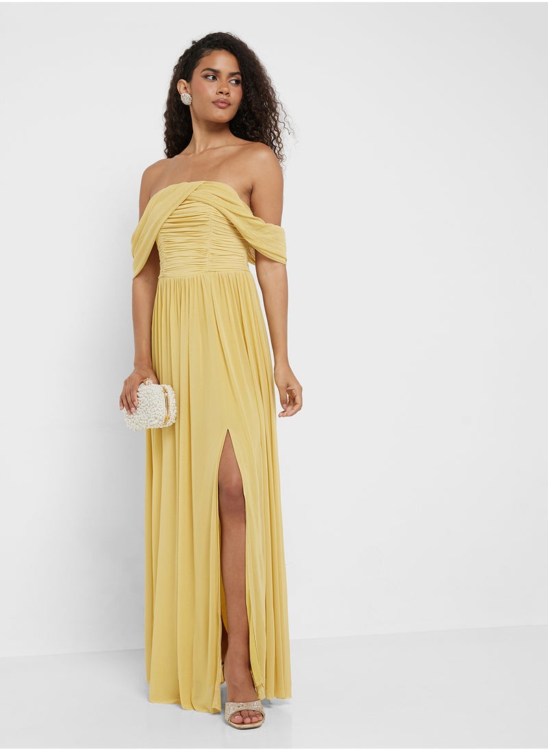 Little Mistress Draped Sleeve Maxi Dress  - Image 1