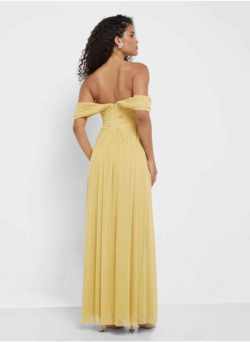 Little Mistress Draped Sleeve Maxi Dress  - Image 2