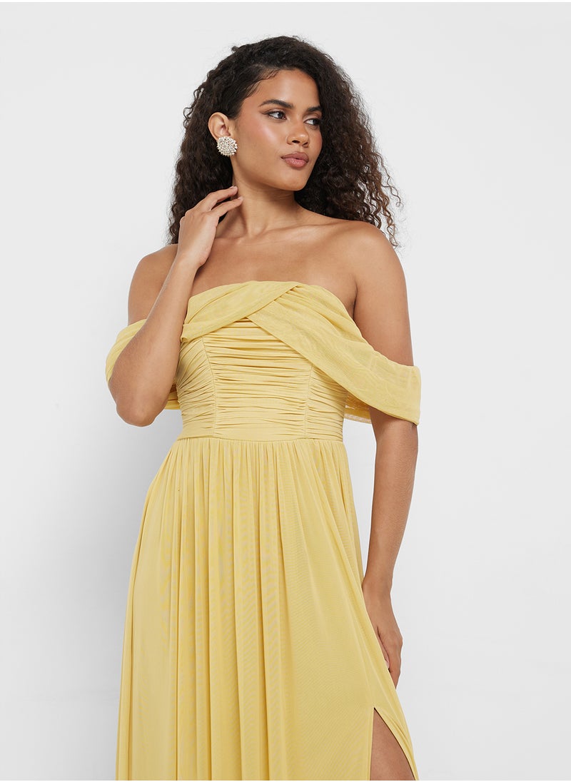 Little Mistress Draped Sleeve Maxi Dress  - Image 3
