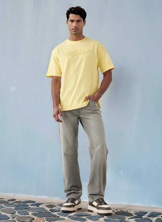 لي كوبر تي شيرت لي كوبر برقبة دائرية مطرز