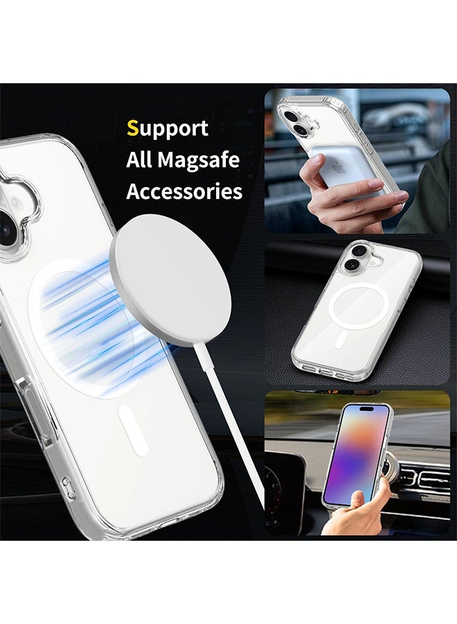 Magnetic Case Compatible with iPhone 17, Magnetic Cover Anti Scratch Shockproof Anti-Yellowing Protective Phone Case - Clear - Image 5