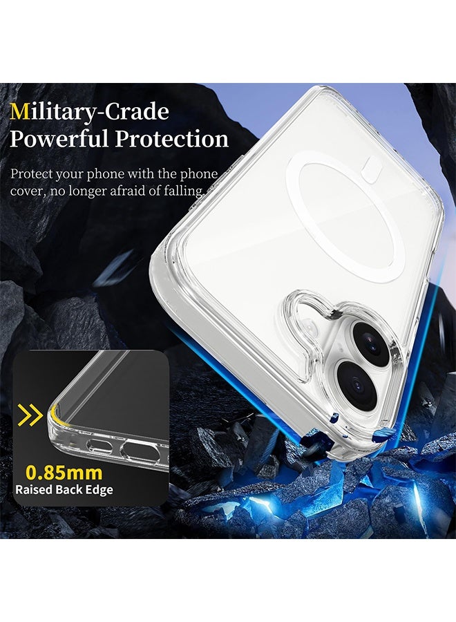 Magnetic Case Compatible with iPhone 17, Magnetic Cover Anti Scratch Shockproof Anti-Yellowing Protective Phone Case - Clear - Image 4