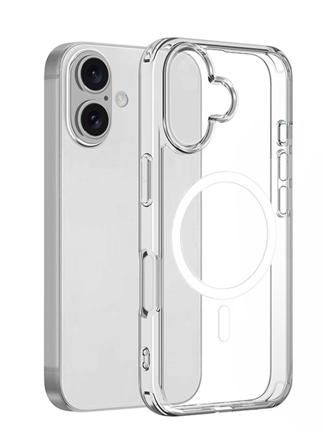 Magnetic Case Compatible with iPhone 17, Magnetic Cover Anti Scratch Shockproof Anti-Yellowing Protective Phone Case - Clear - Image 1