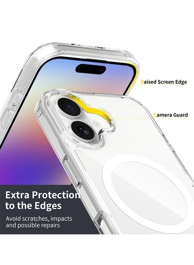 Magnetic Case Compatible with iPhone 17, Magnetic Cover Anti Scratch Shockproof Anti-Yellowing Protective Phone Case - Clear - Image 3