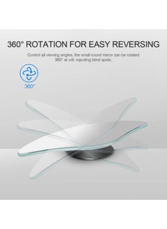 SYOSI Car Blind Spot Mirror, HD Convex Glass Angle Adjustable for Side Rearview Mirrors, Small Round Mirror, Fan Shaped Frameless Rotatable Wide Angle, for SUV, Truck, Vehicles Reversing (2PCS)  - Image 2